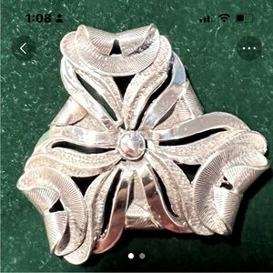 VINTAGE Tortalani brooch in silver and stamped in the back